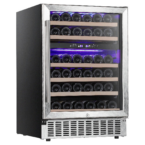 R.W.FLAME 23.4'' 46 Bottle Dual Zone Freestanding/BuiltIn Wine Fridge